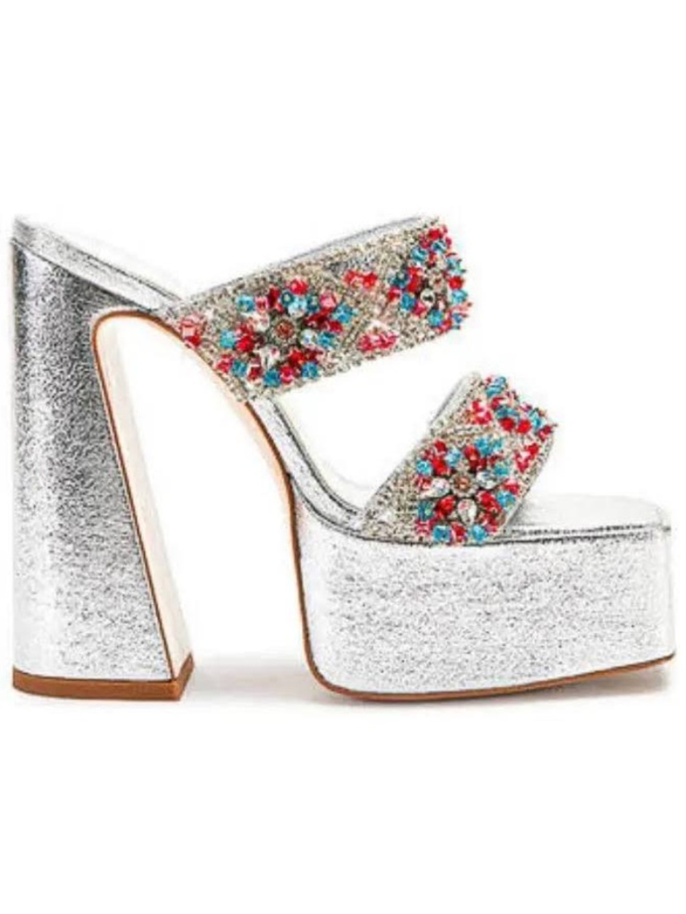 NWT Azalea Wang Cecilia Sequin Embellished Platform Sandal. Size 9